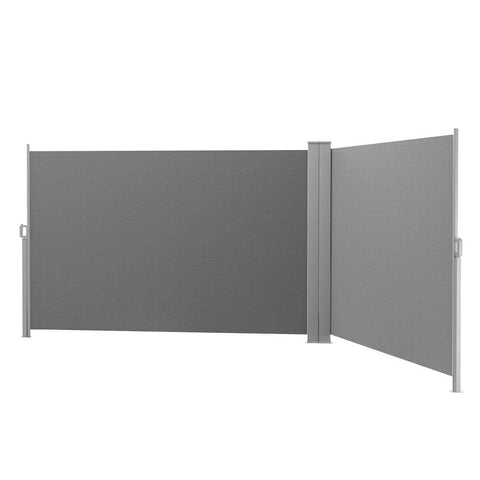 Side Awning Sun Shade Outdoor Retractable Privacy Screen 1.8X6M Grey