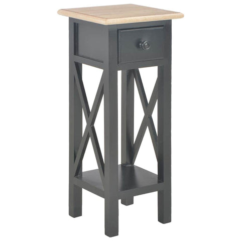 Side Table Black Wood