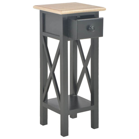 Side Table Black Wood