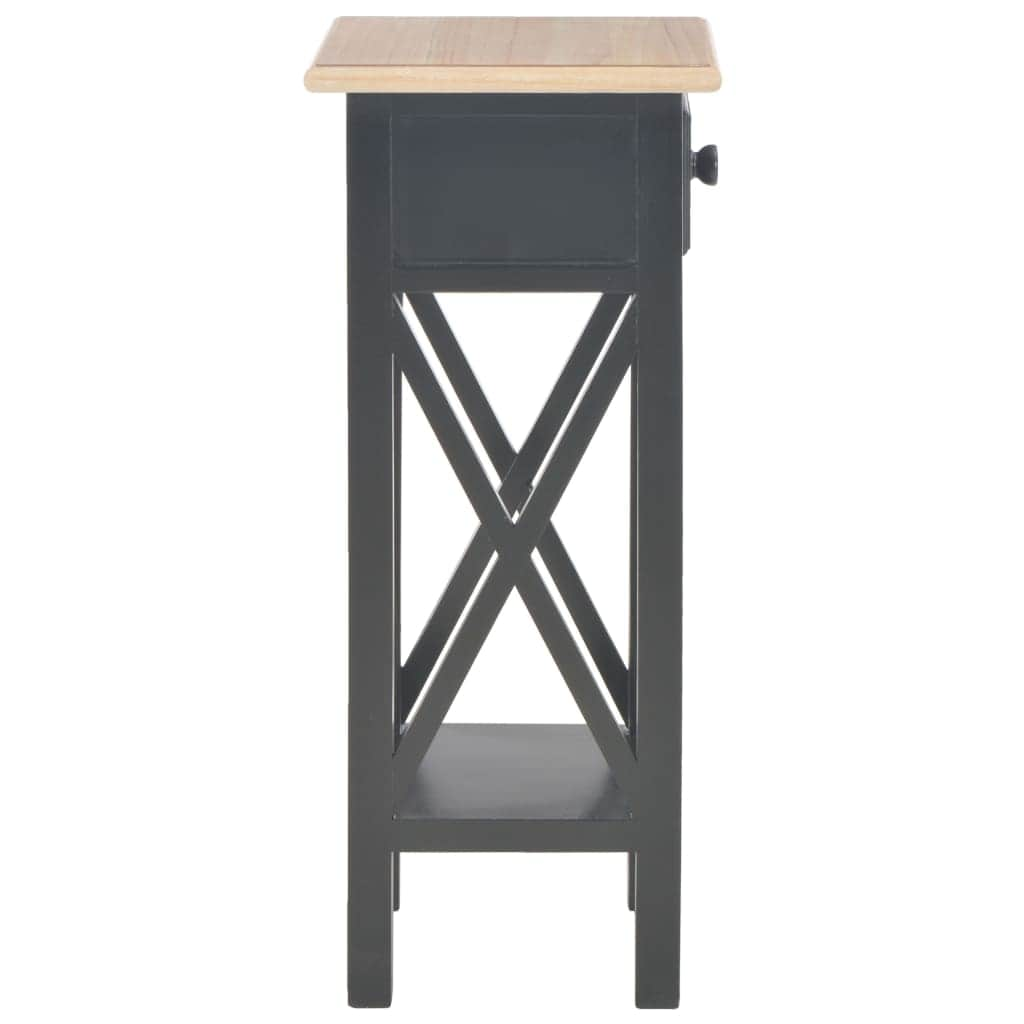 Side Table Black Wood