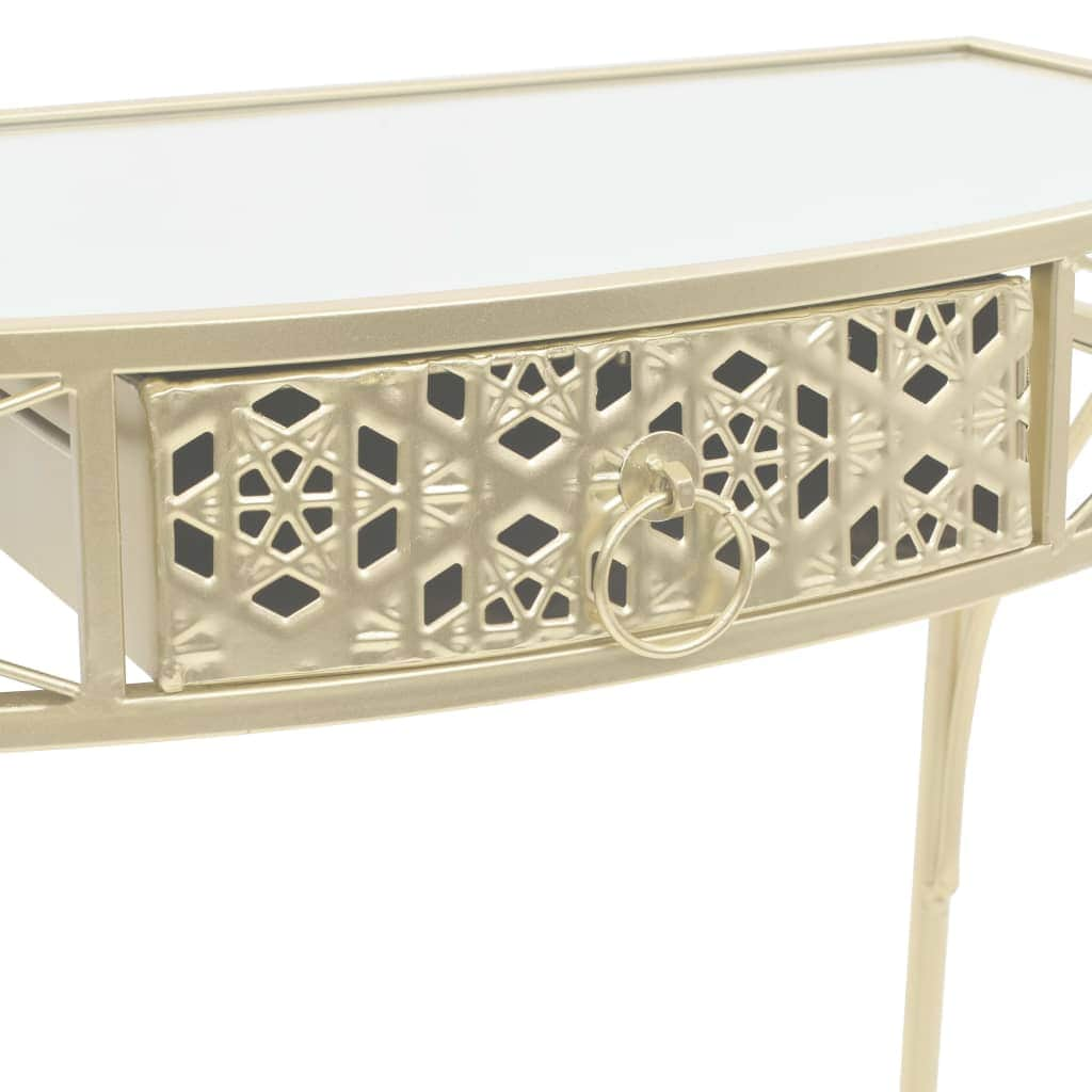 Side Table French Style Metal Gold