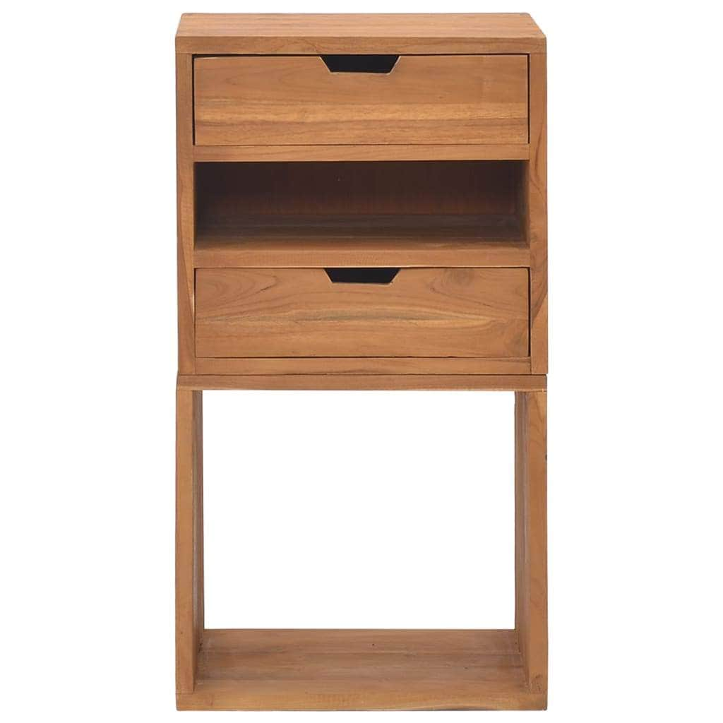 Side Table Storage Cabinet Solid Teak Wood