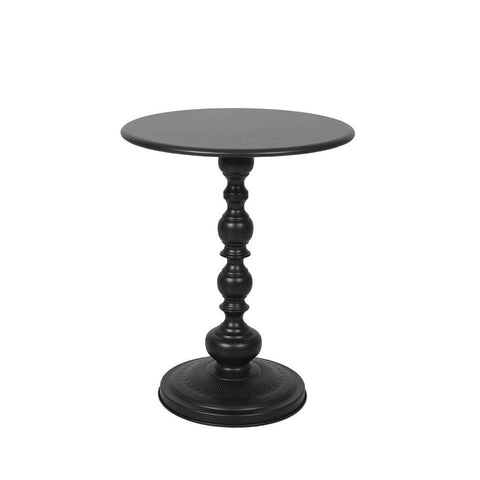 Side Table Vintage End Round Black