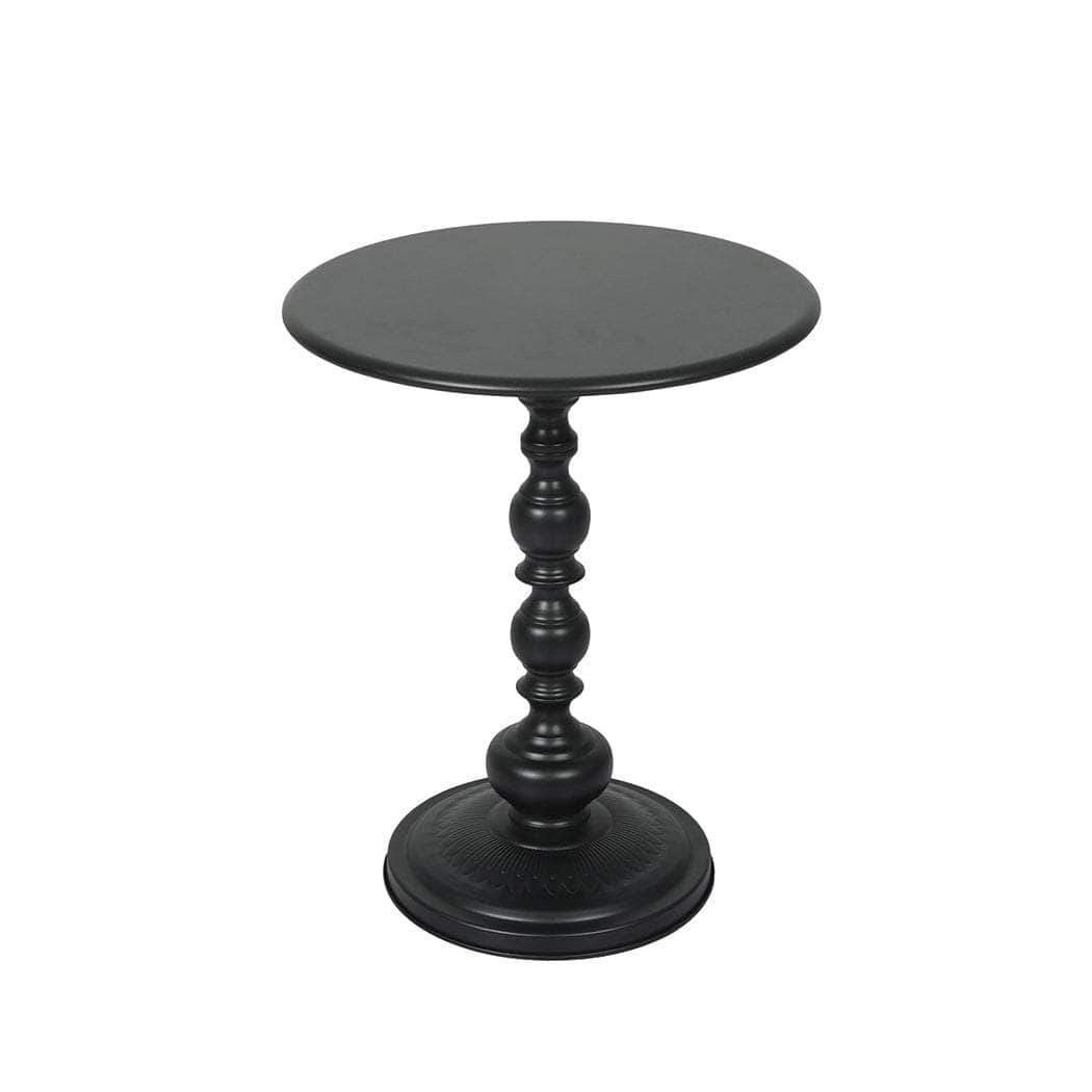 Side Table Vintage End Round Black