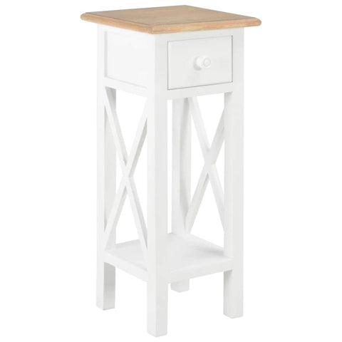 Side Table White Wood