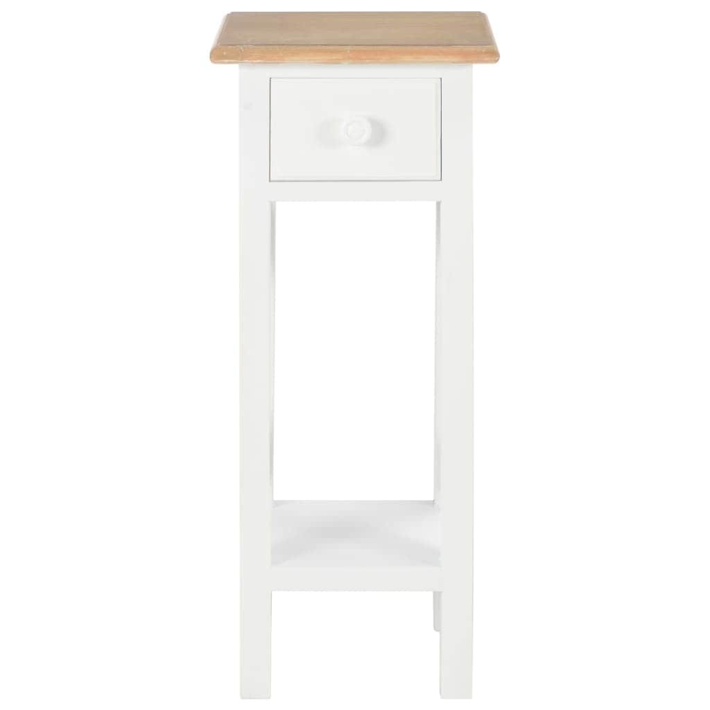 Side Table White Wood