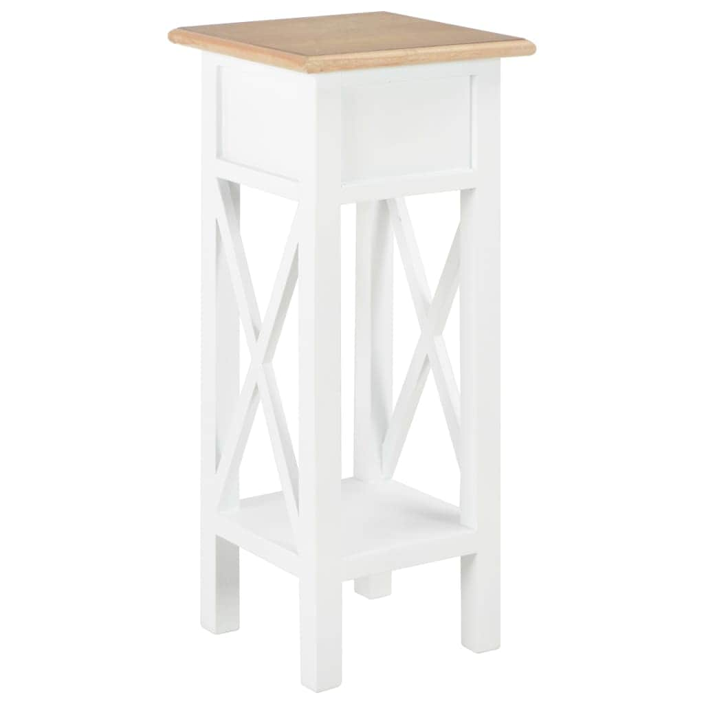 Side Table White Wood