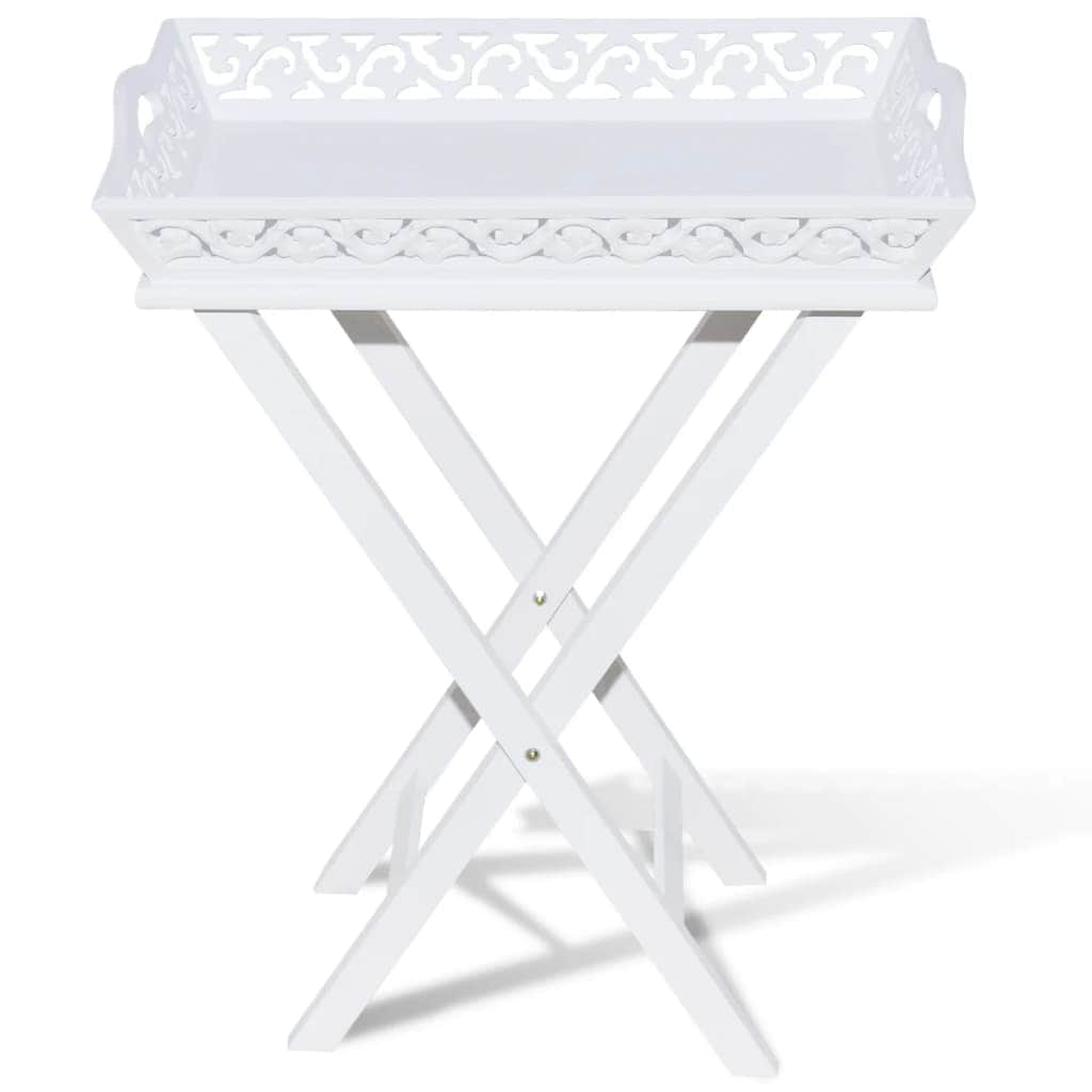 Side Table with Tray White