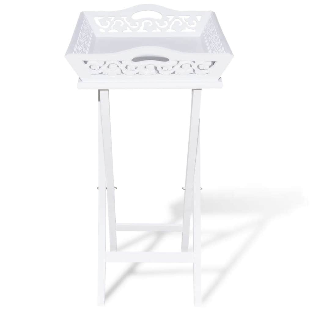 Side Table with Tray White