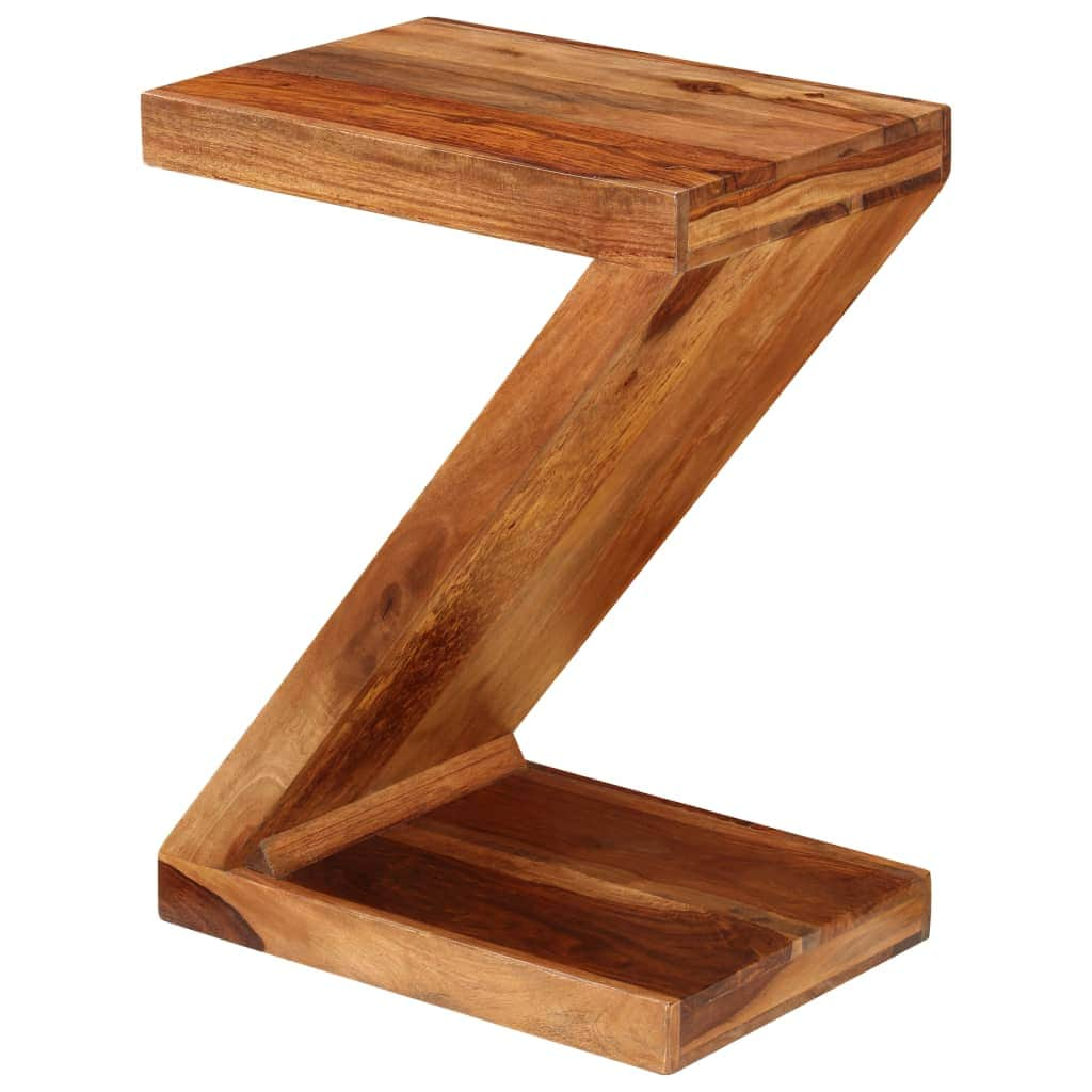 Side Table Z-shaped Solid Sheesham Wood