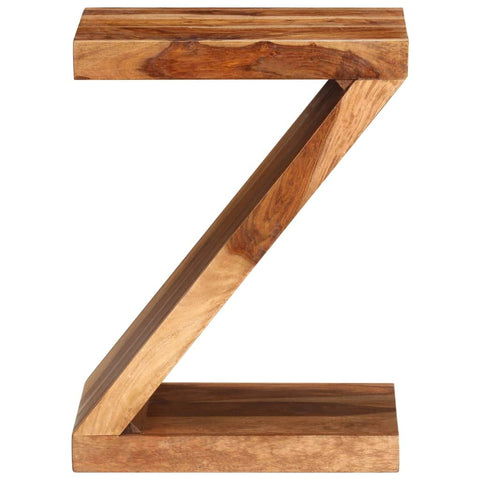 Side Table Z-shaped Solid Sheesham Wood