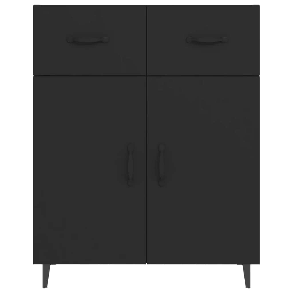 Sideboard Black Engineered Wood