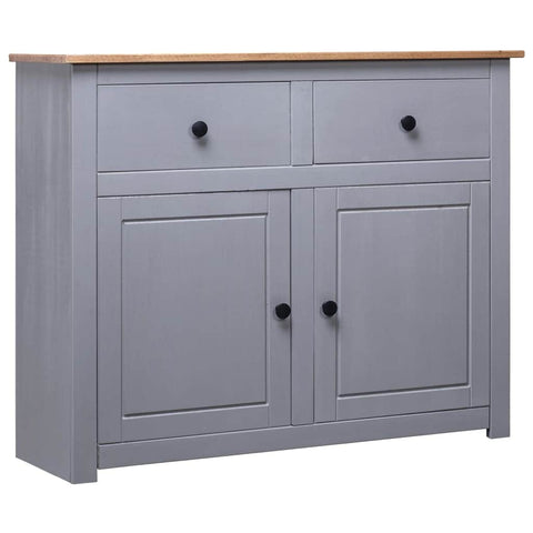 Sideboard Grey Solid Pinewood