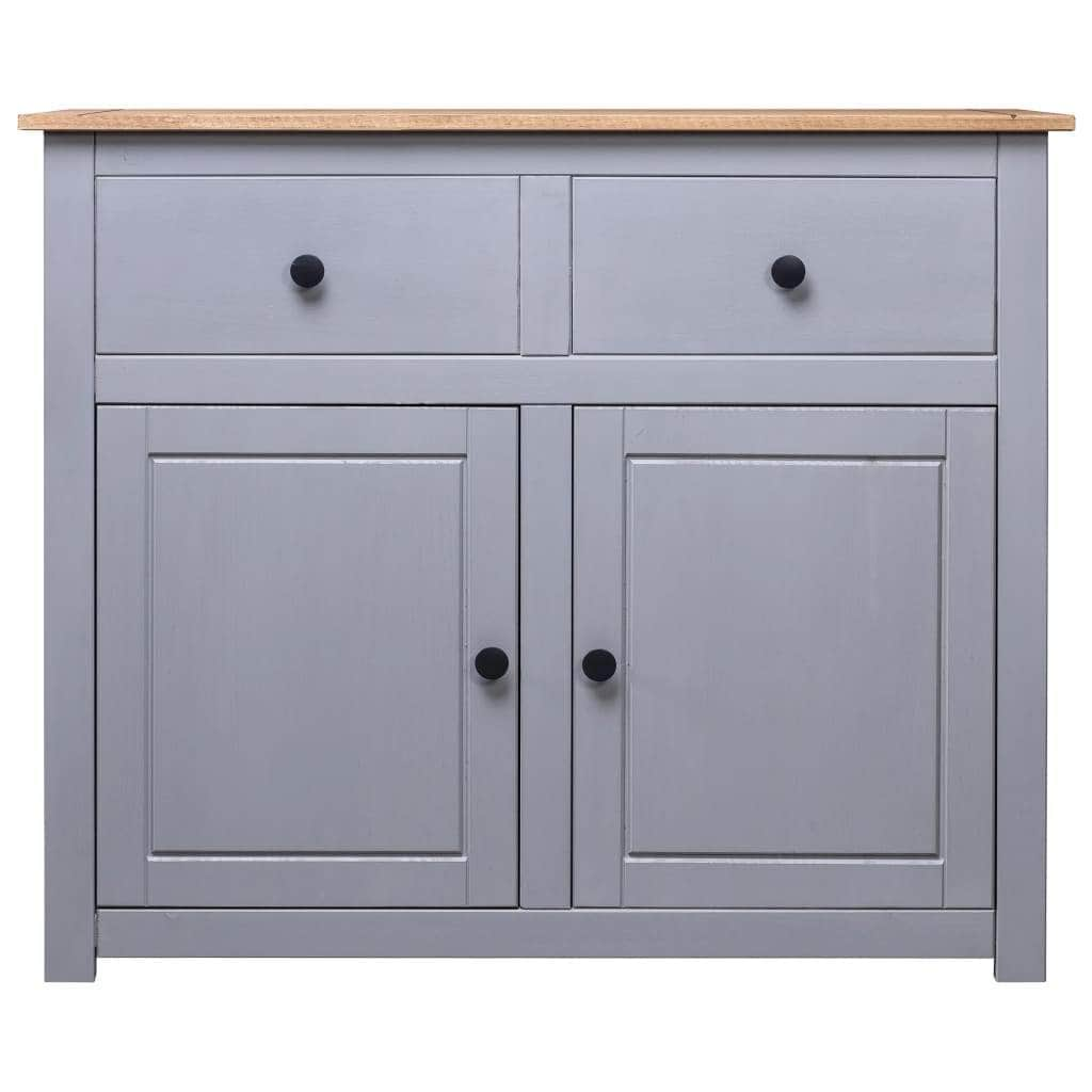 Sideboard Grey Solid Pinewood