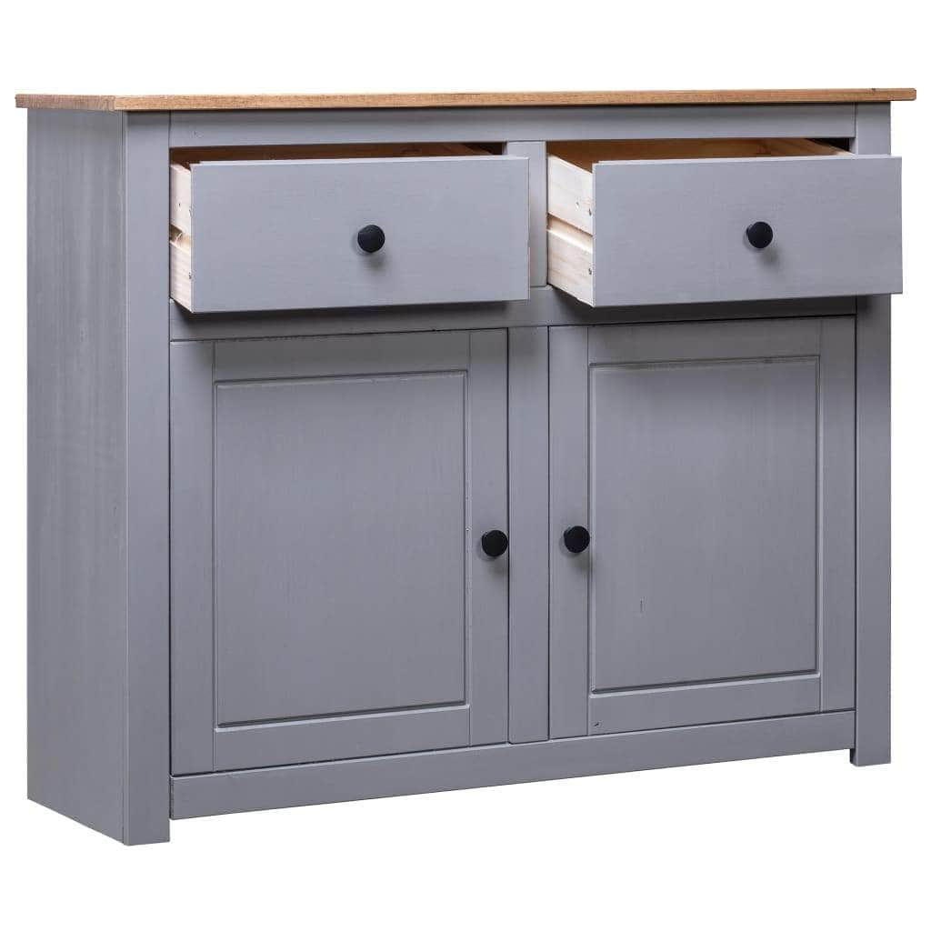 Sideboard Grey Solid Pinewood