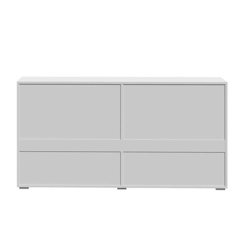 Sideboard High Gloss 4 Doors 2 Drawers Black