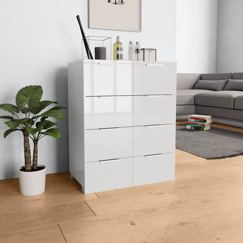 Sideboard High Gloss Chipboard White