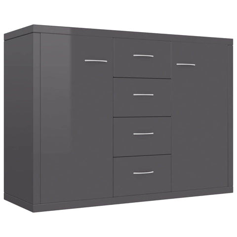 Sideboard High Gloss Grey -Chipboard