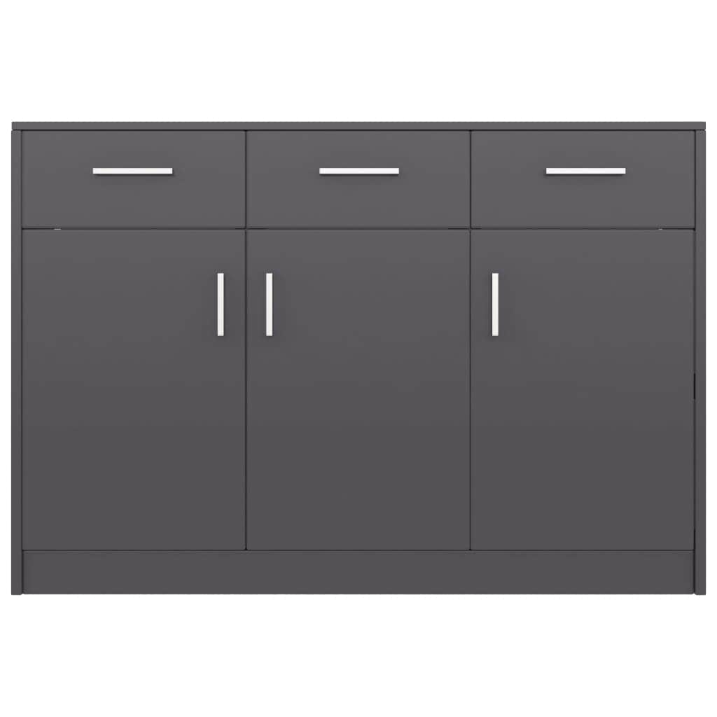 Sideboard High Gloss Grey / Chipboard