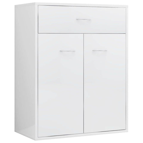 Sideboard High  Gloss White Chipboard