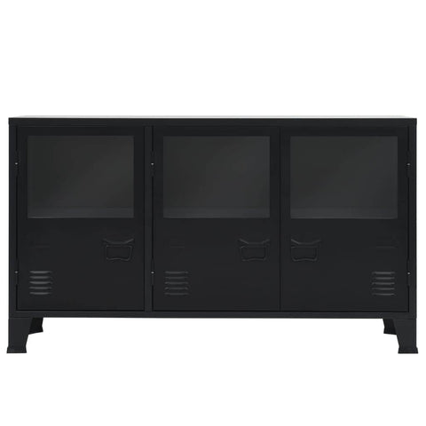 Sideboard Metal Industrial Style Black