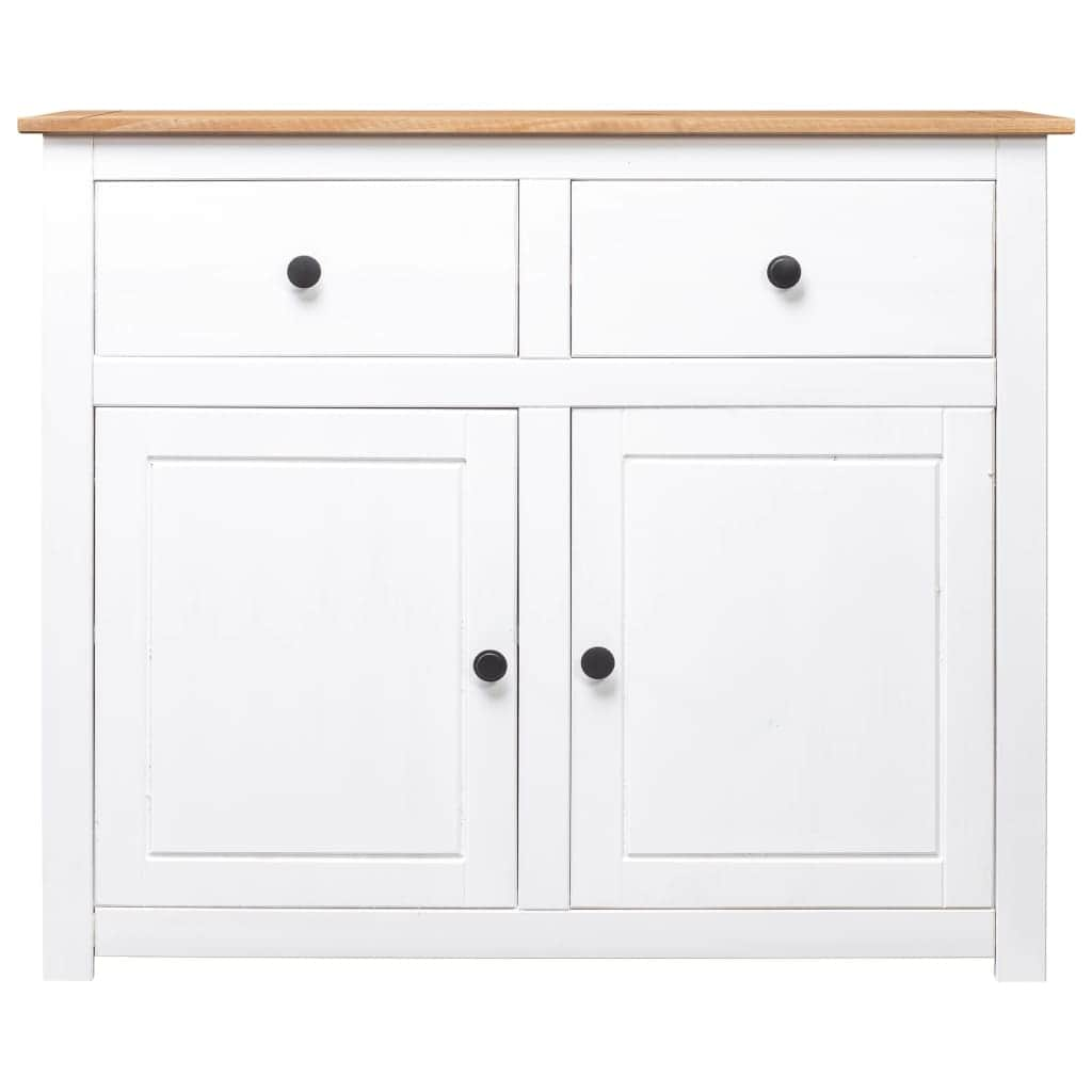 Sideboard White Solid Pinewood