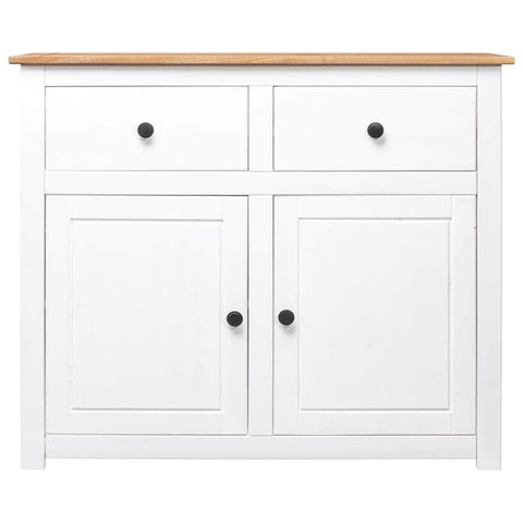 Sideboard White Solid Pinewood