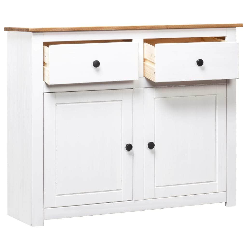 Sideboard White Solid Pinewood