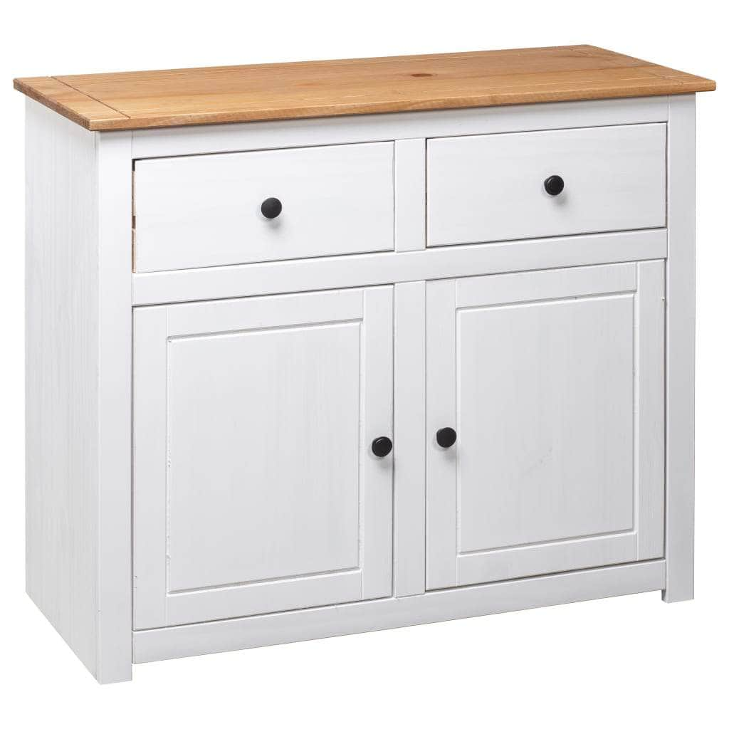 Sideboard White Solid Pinewood