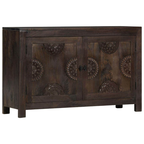 Sideboard with Carved Design Solid Mango Wood