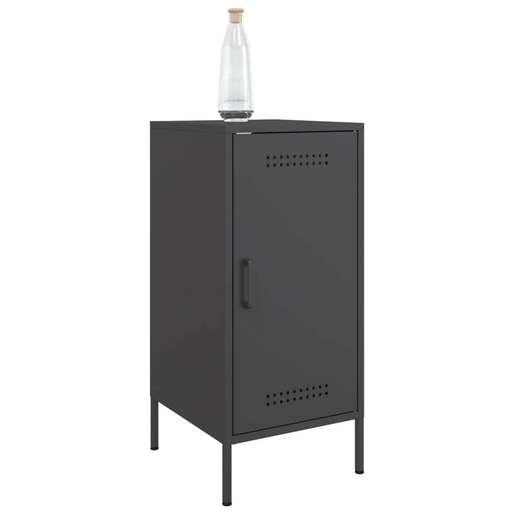 Sideboards 2 pcs Black Cold-rolled Steel