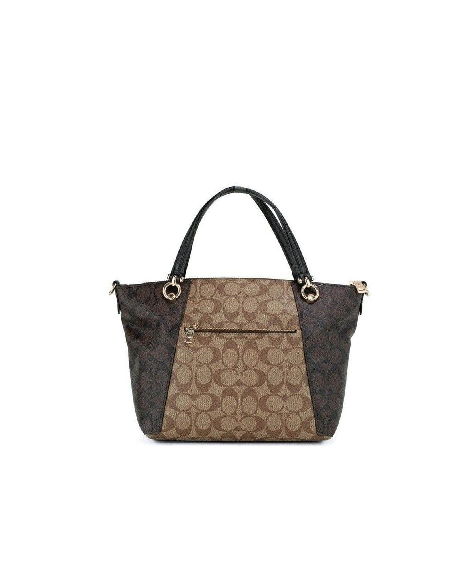 Signature Sophistication Coach'S Kacey Blocked Canvas Satchel