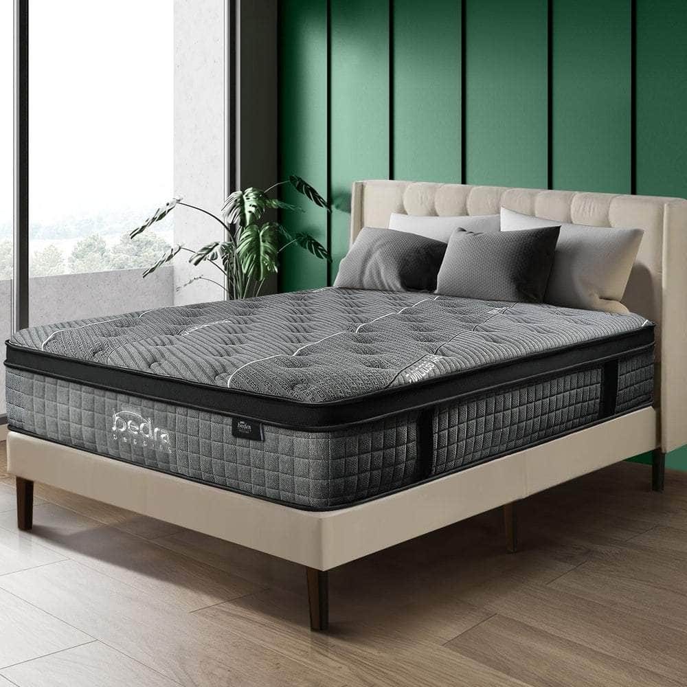 Simple Deals Double Mattress Breathable Spring Mattress Euro Top Latex Foam 34cm 7 zone