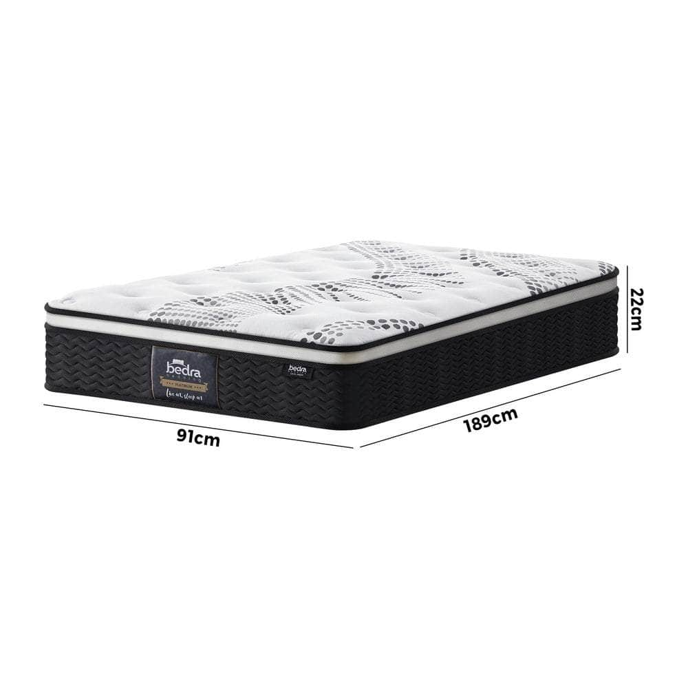 Simple Deals Mattress Cool Gel Foam Euro Top Pocket Spring 22cm