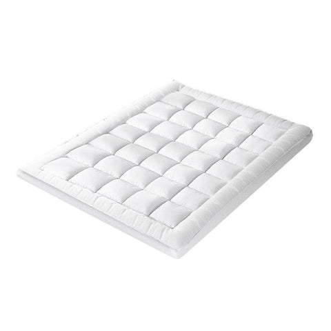 Simple Deals Mattress Topper Microfibre Pillowtop Protector Underlay Pad Single/Double/King