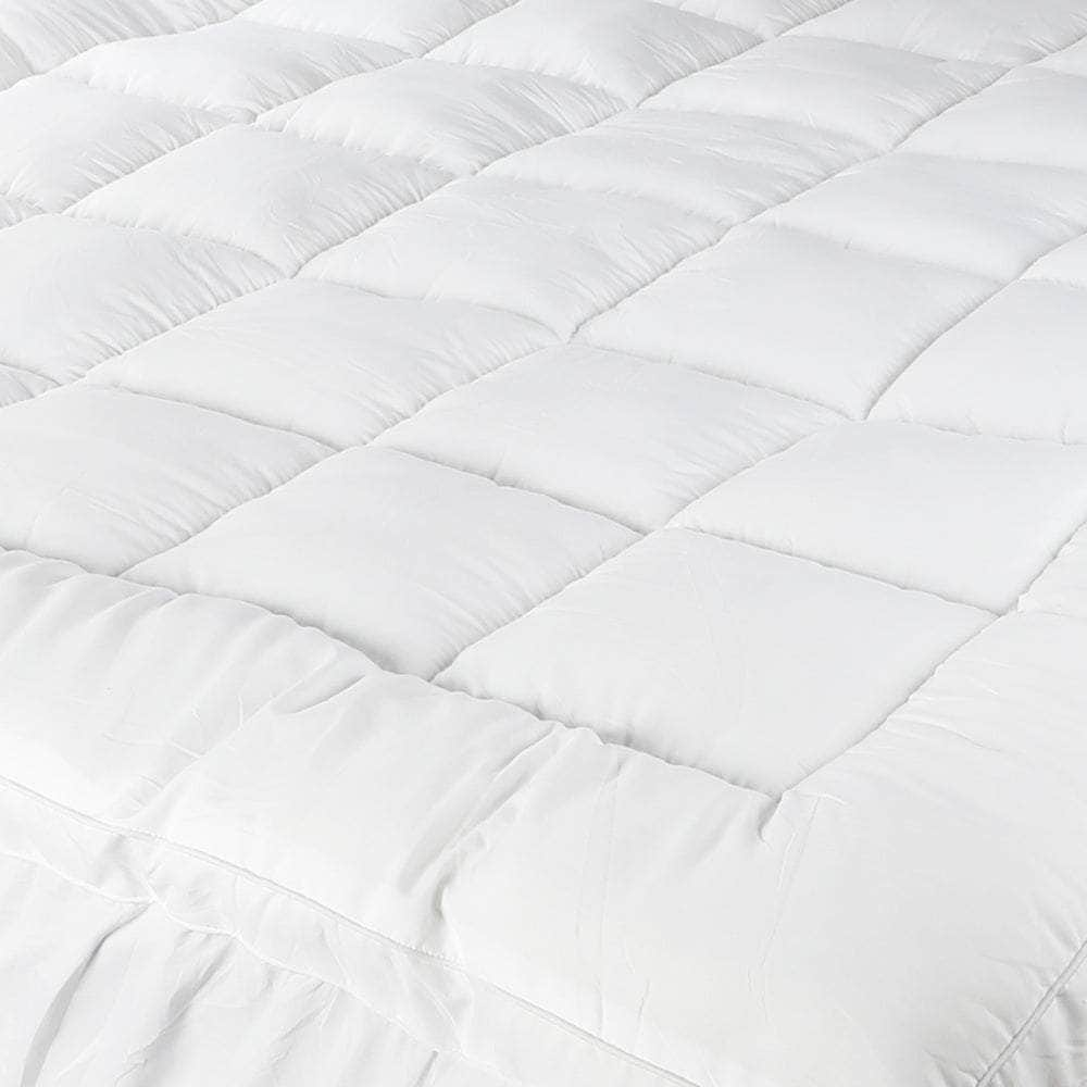 Simple Deals Mattress Topper Microfibre Pillowtop Protector Underlay Pad Single/Double/King