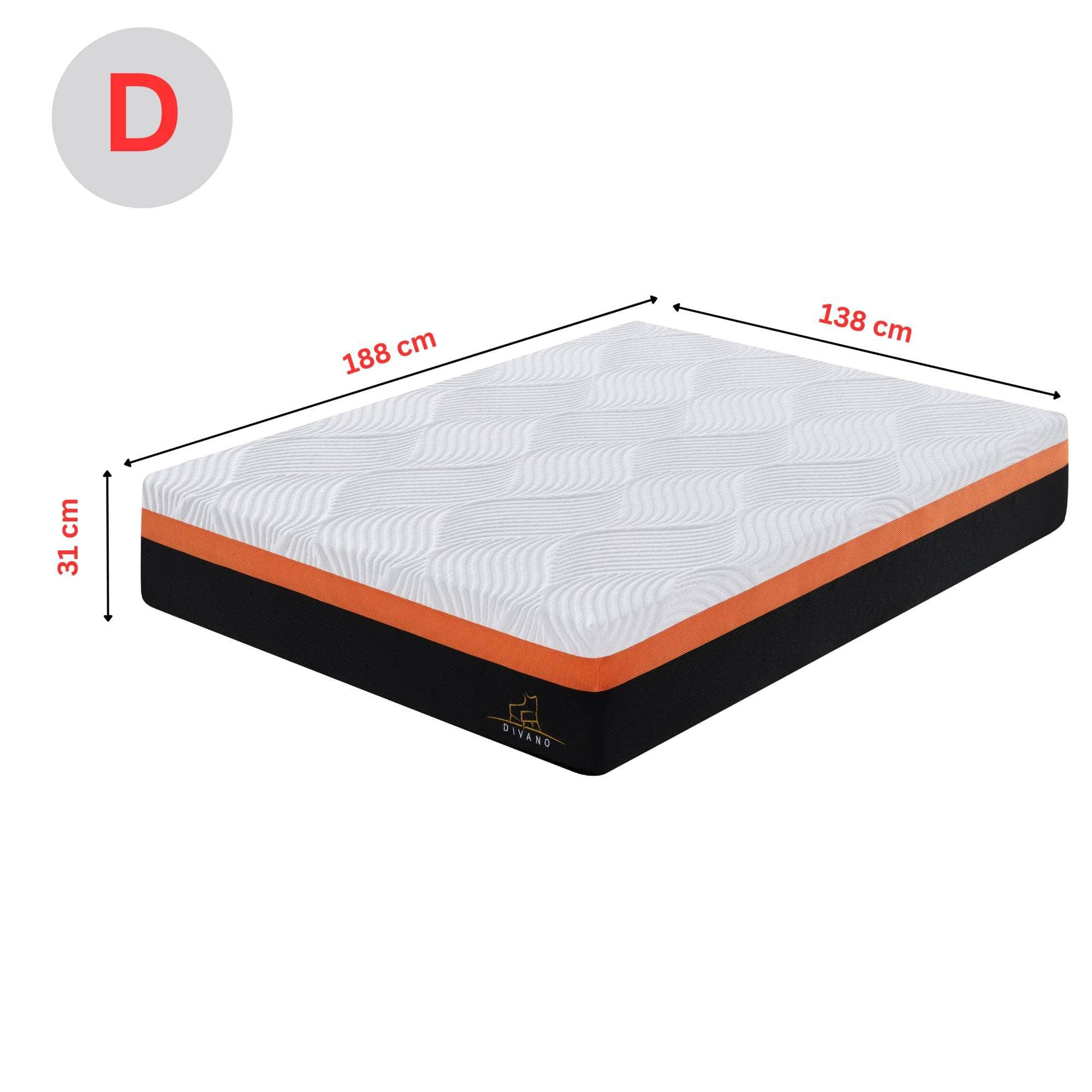 Simple Deals Memory Foam Medium-Firm Feel 31Cm Mattress