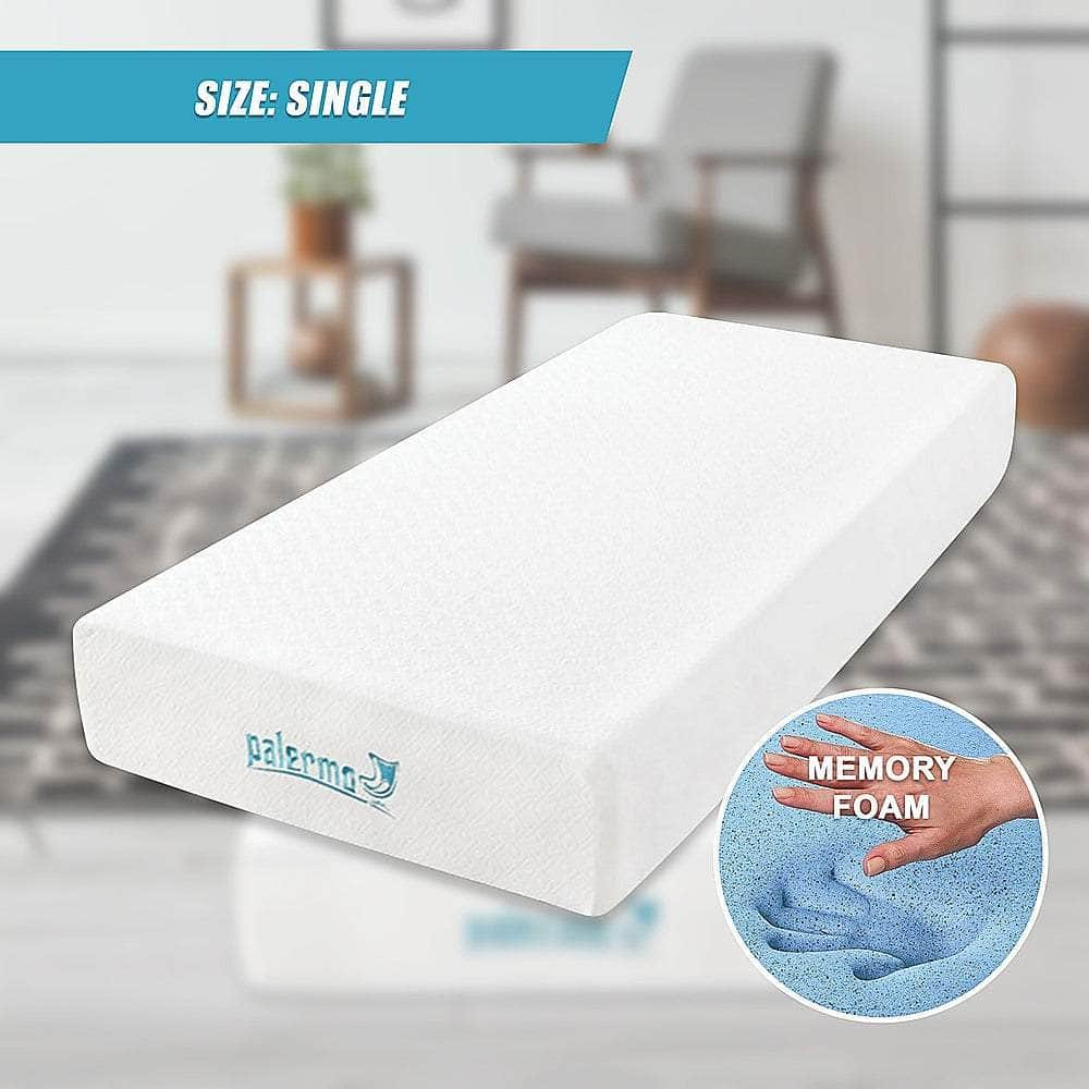 Single 25Cm Gel Memory Foam Mattress - Dual-Layered