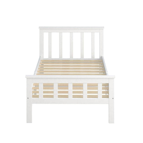 Single Size Bed Frame Wooden White