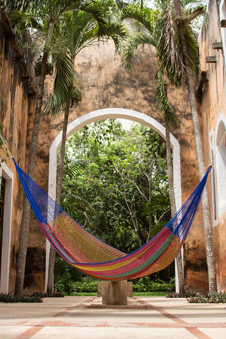 Single Size Cotton Mexican Hammock In Mexicana