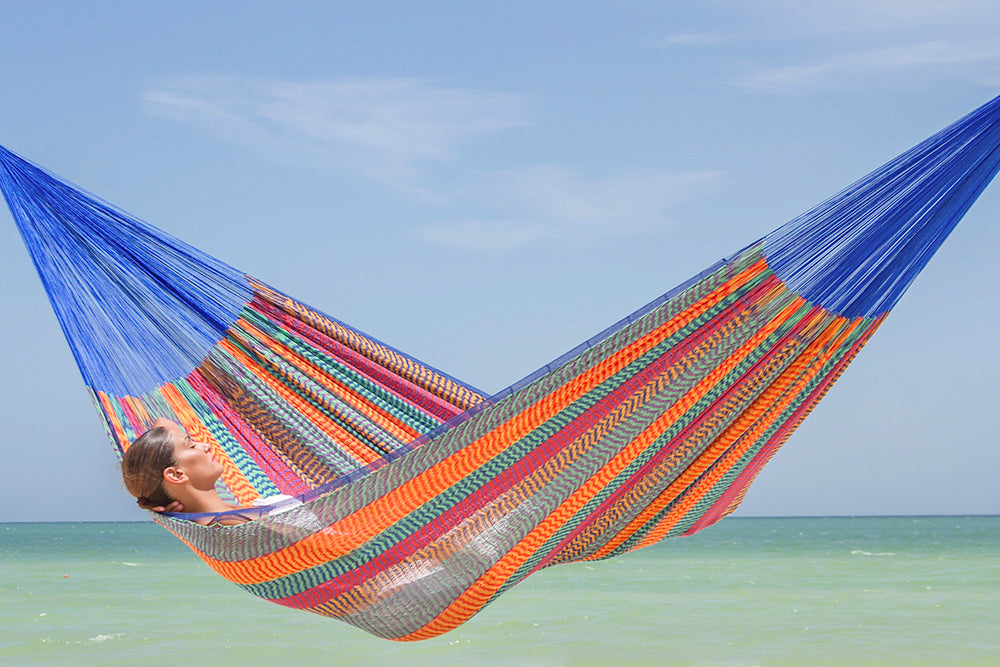 Single Size Cotton Mexican Hammock In Mexicana