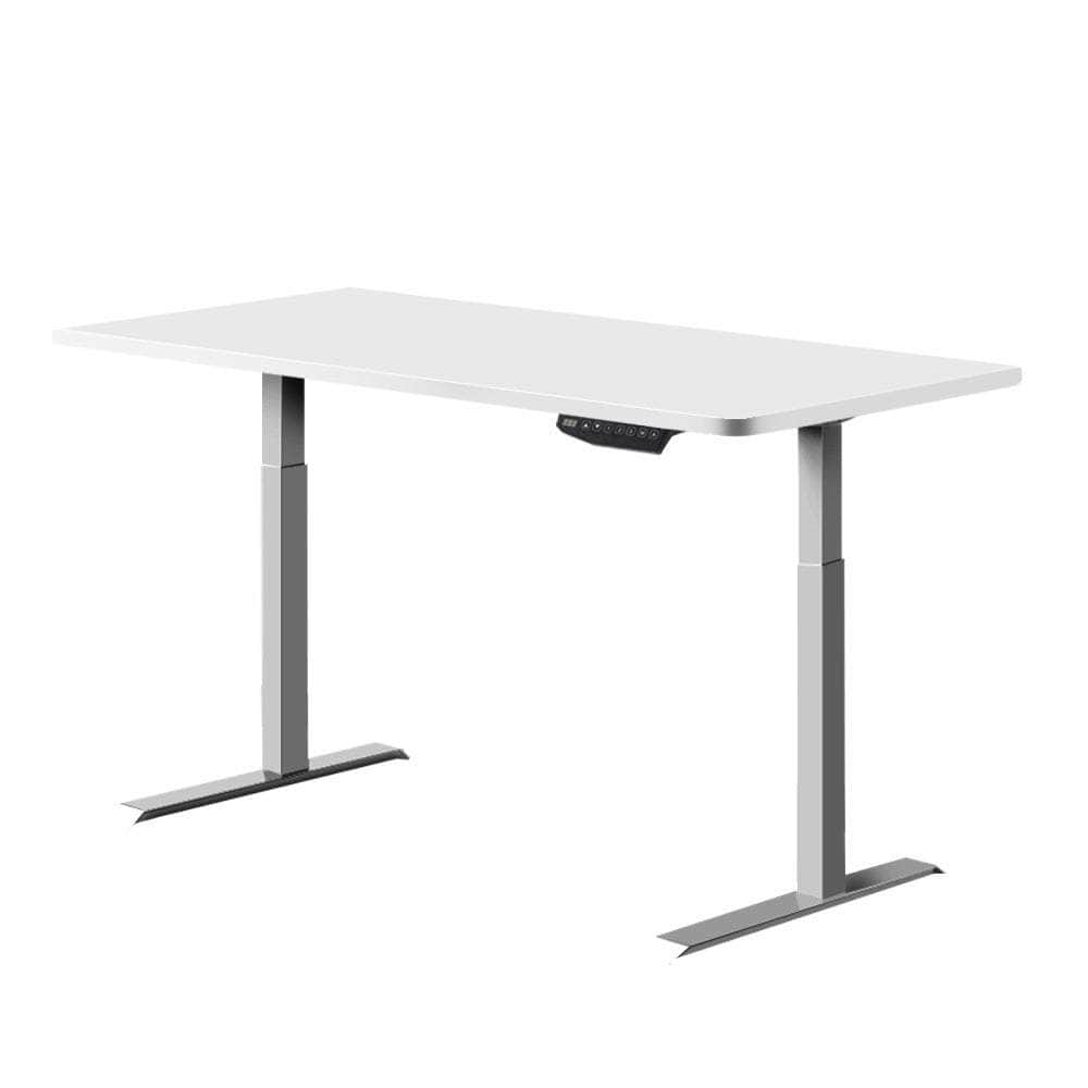 Sit Stand Standing Desk Motorised Electric Adjustable Laptop Computer Table Dual Motors 140cm