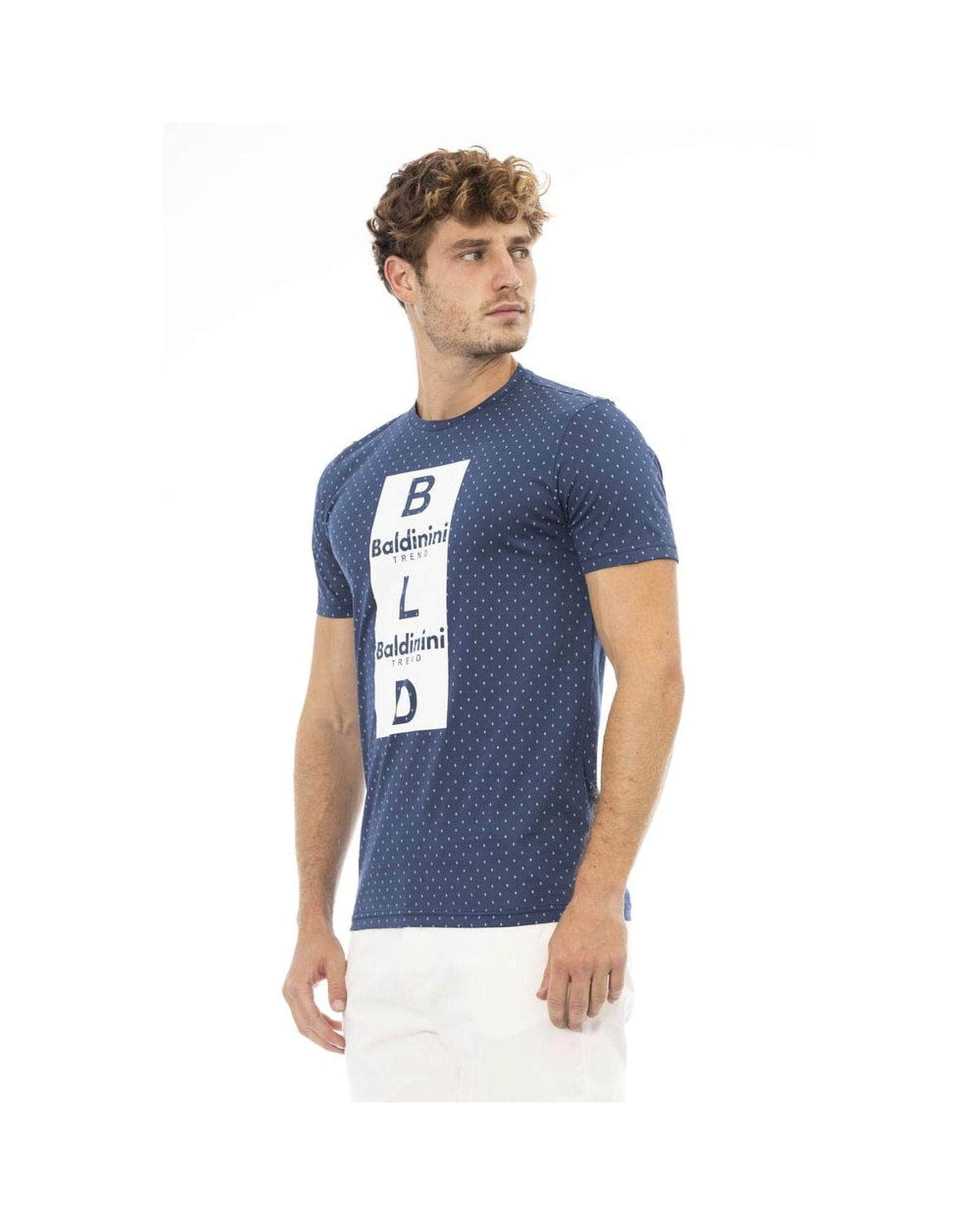 Skyline Sophistication Baldinini Blue/Grey Tee Shirt - L