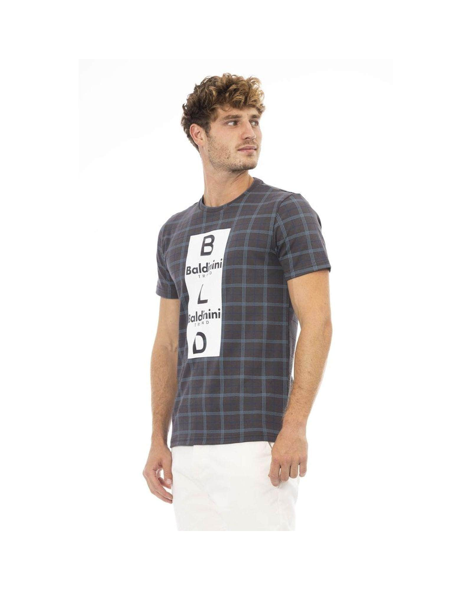 Skyline Sophistication Baldinini Blue/Grey Tee Shirt - L