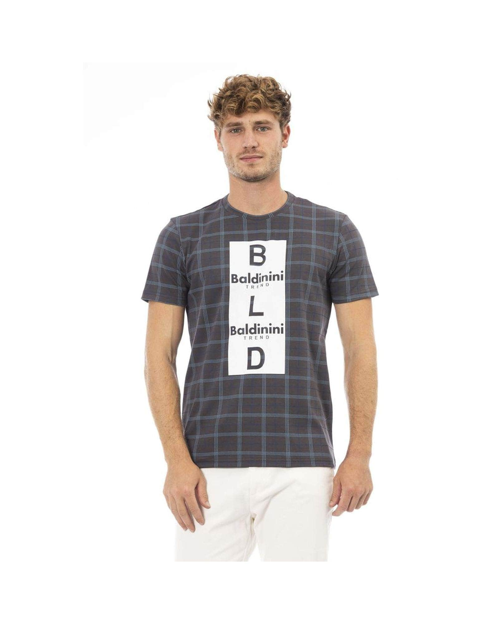 Skyline Sophistication Baldinini Blue/Grey Tee Shirt - L