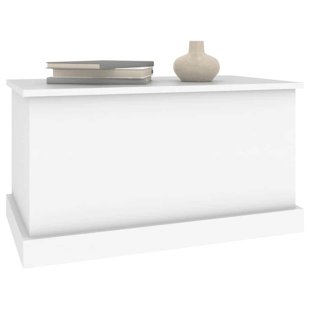 Sleek and Stylish: Engineered Wood Storage Box in White Finish