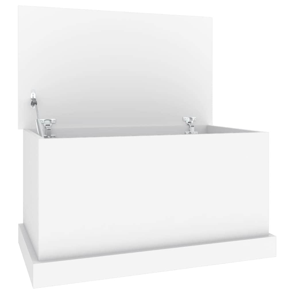 Sleek and Stylish: Engineered Wood Storage Box in White Finish