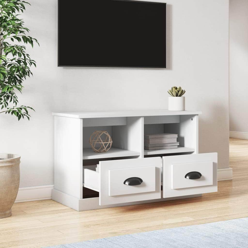 Sleek and Stylish: Modern White Engineered Wood TV Cabinet