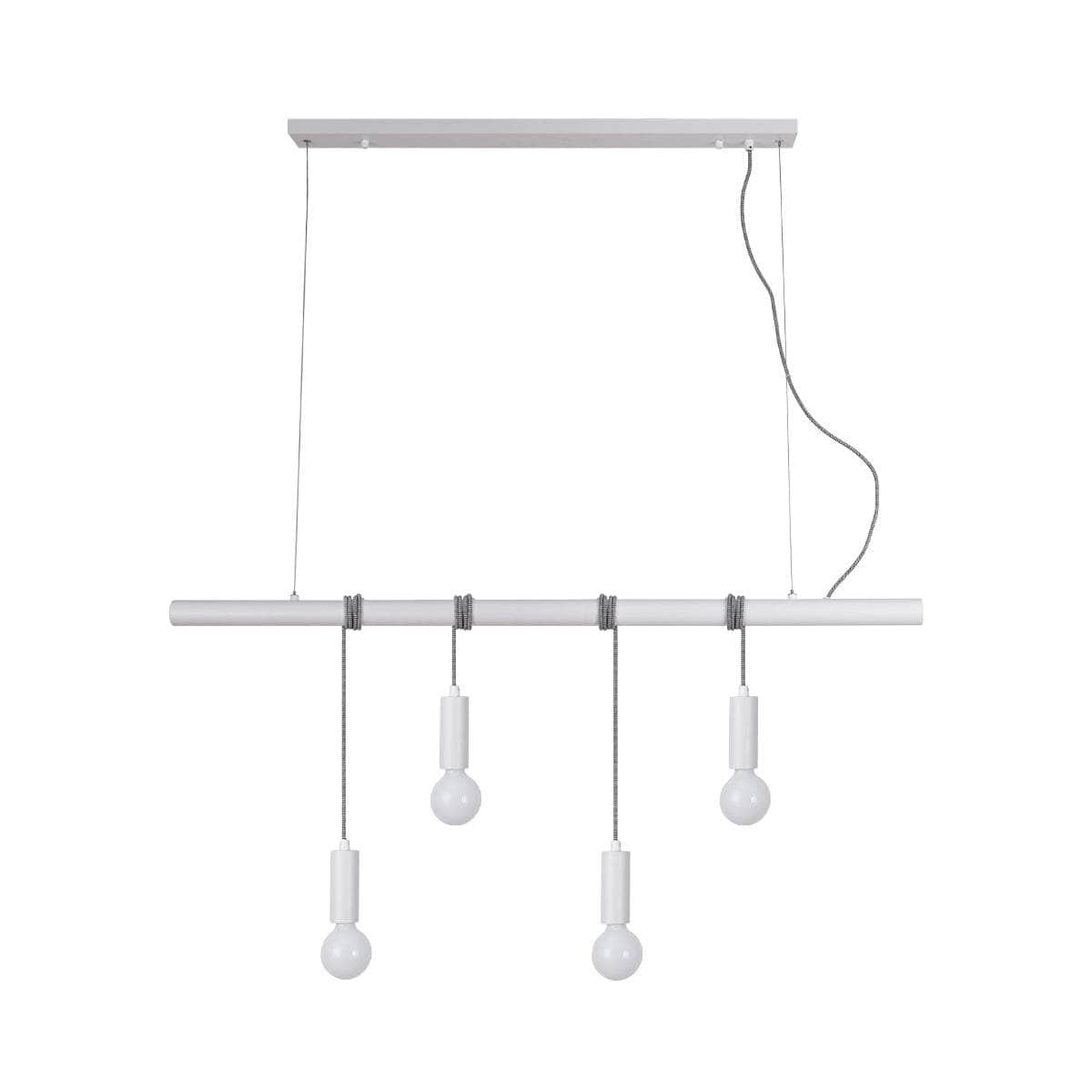 Sleek Bikkel 4-Light Pendant Light - White