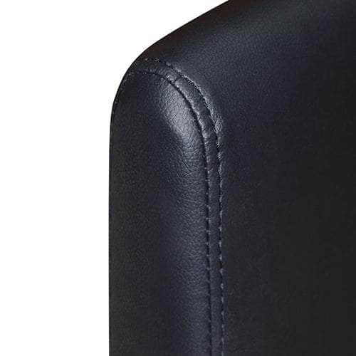 Sleek Black Leatherette Dining Chairs - Set of 2